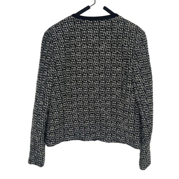 L.K. Bennett Long Sleeve Full Zip Tweed Jacket Black/White Women's Size US 8 - Picture 9 of 10